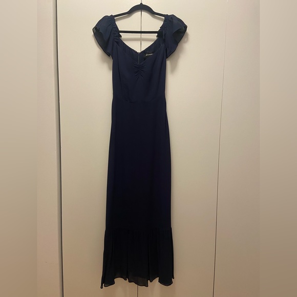 Reformation Butterfly Dress (Navy) - Picture 3 of 4